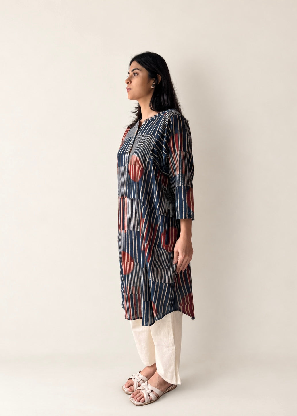 Lata Ajrakh shirt dress