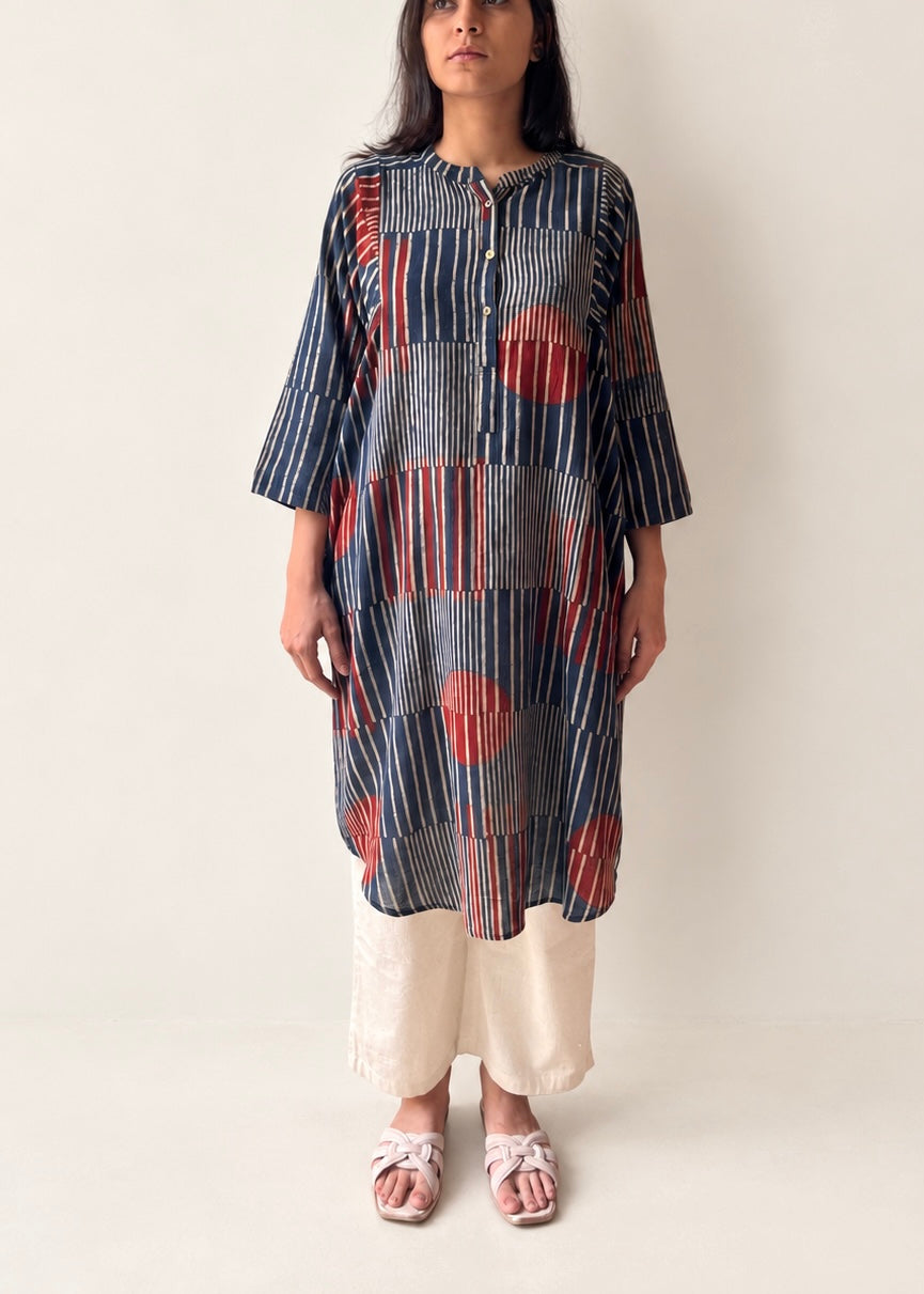 Lata Ajrakh shirt dress