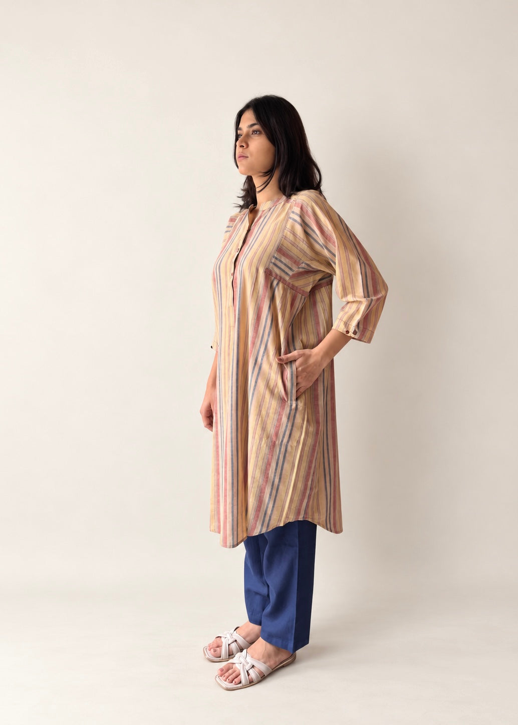 Lata Stripe shirt dress