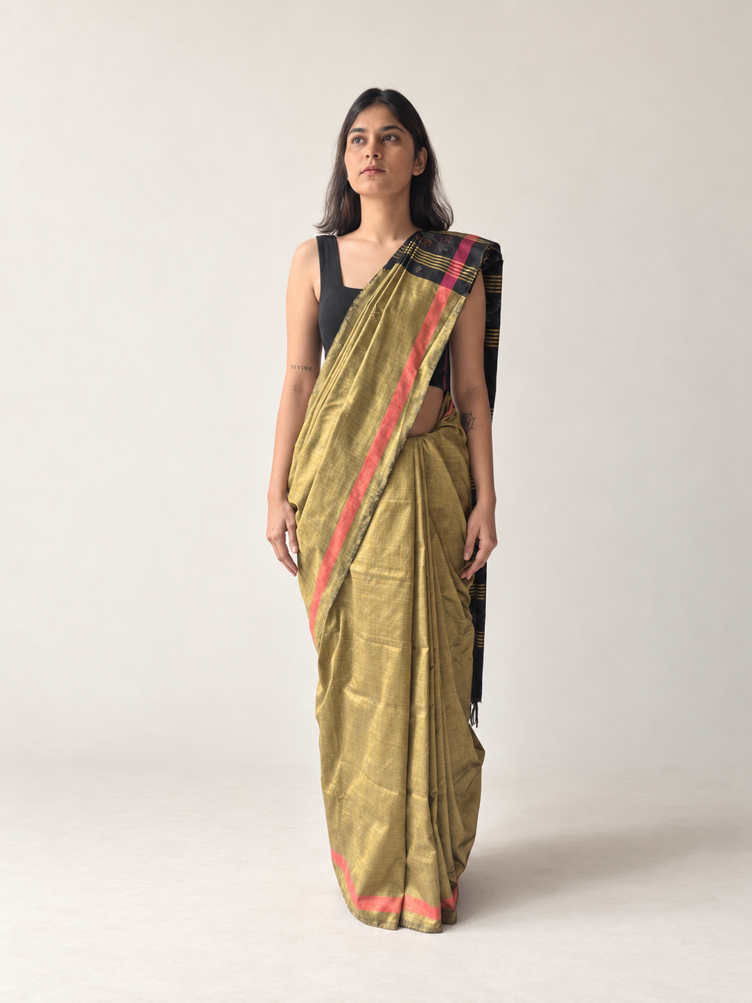 Tangaliya Saree gold & black