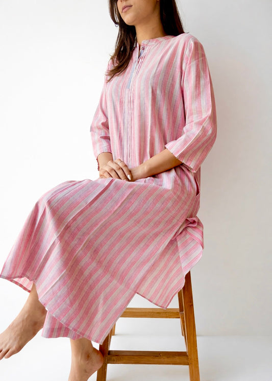Gayatri pink stripe co-ord set