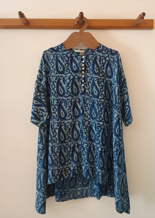 Laila Freesize Dabu Print Top