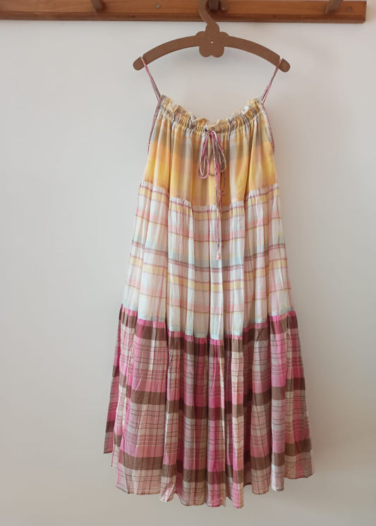 TIER DRESS COTTON CHECKS
